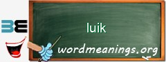 WordMeaning blackboard for luik